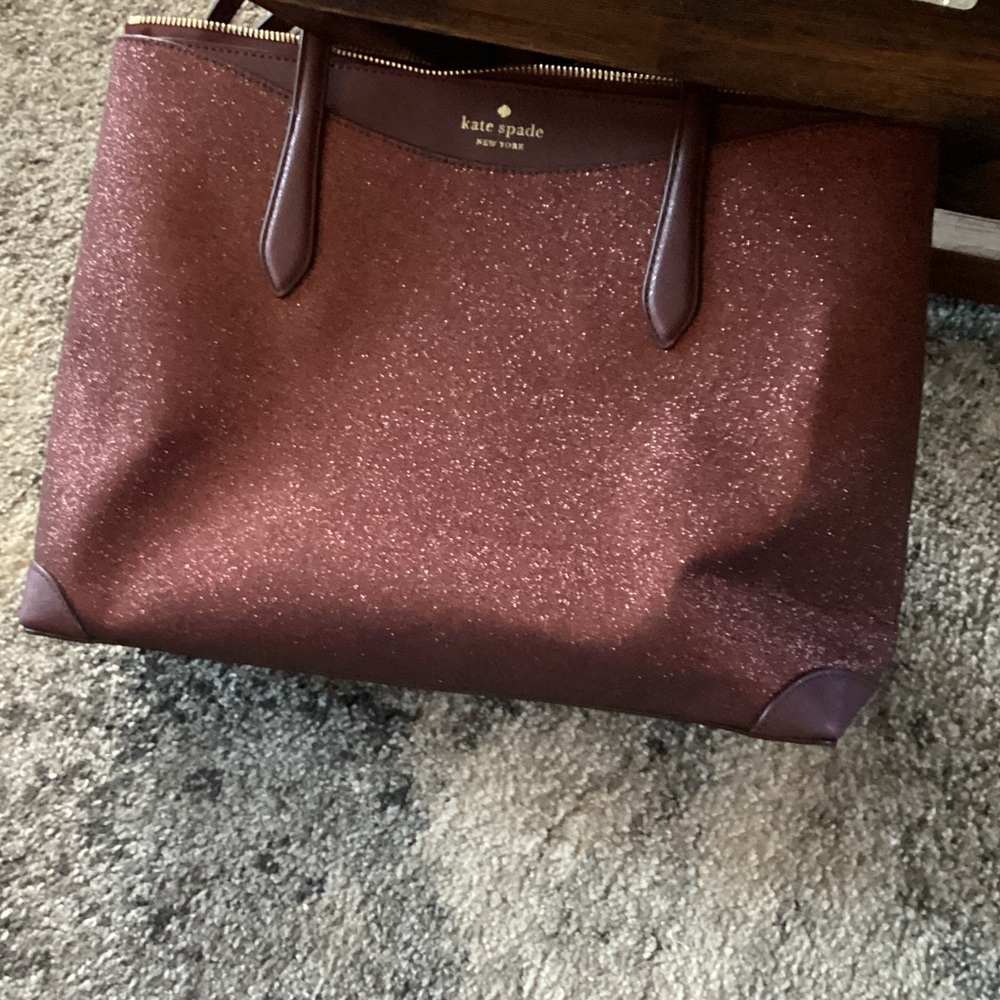 Kate Spade Sparkling Maroon Tote